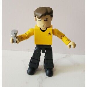 Star Trek Captain Kirk 3" Minimates Figure w Lazer Gun Art Asylum 2002 Vintage